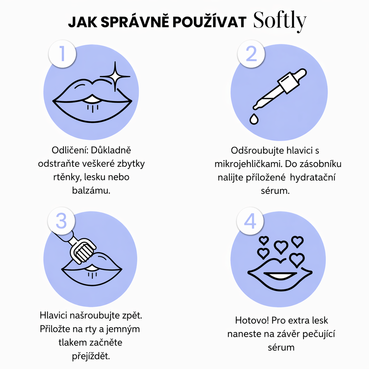 Sada Softly: Váleček pro plnější rty + hyaluronové sérum (zdarma)
