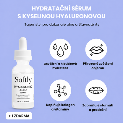 Sada Softly: Váleček pro plnější rty + hyaluronové sérum (zdarma)